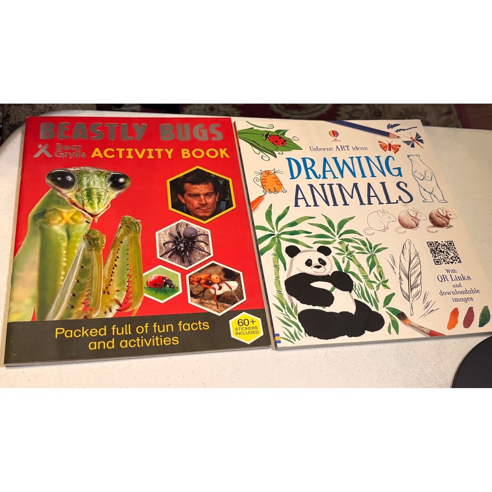 Bear Grylls & Usborne Activity Book Set Kids OS Multicolor Good Stickers Drawing